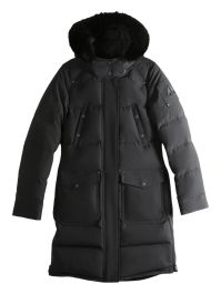 Moose knuckles hooded coat - zwart