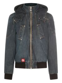 Moose knuckles hooded cotton jacket - blauw