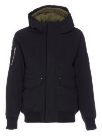 Moose knuckles mason bomberjack met capuchon - zwart