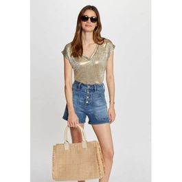 Morgan gemêleerde top beige