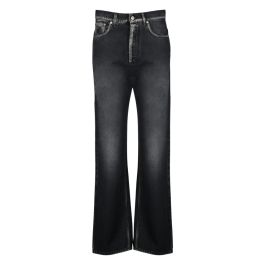 Moschino, dames, jeans, grijs, maat: xs denim,