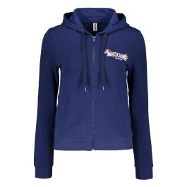Moschino, dames, sweatshirts & hoodies, blauw, maat: xs katoen,