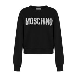 Moschino, dames, sweatshirts & hoodies, zwart, maat: l katoen,