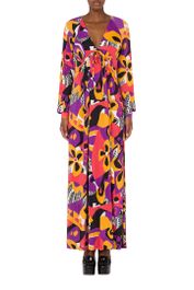 Moschino geometric print jersey dress multicolour maat: 40 | maxi jurken outlet | dames |