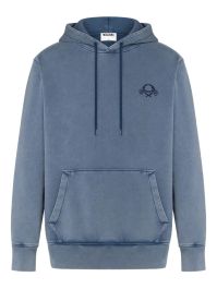 Moschino hoodie met geborduurd logo - blauw