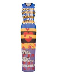 Moschino jeans maxi-jurk met print - zwart