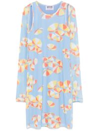 Moschino jeans mini-jurk met parapluprint - blauw