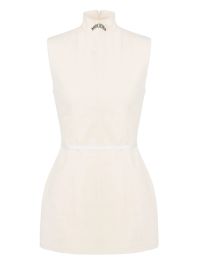 Moschino mouwloze mini-jurk - wit