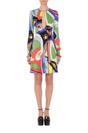 Moschino multicolor print jersey dress multicolour maat: 40 | mini jurken outlet | dames |