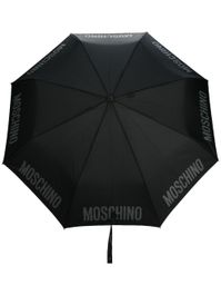 Moschino paraplu met logoprint - zwart