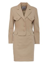 Moschino pre-owned katoenen mantelpak - beige