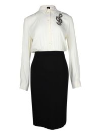 Moschino pre-owned music midi dress - zwart