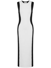 Moschino tweekleurige jurk van scheerwol - wit