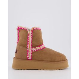Mou dames norfolk platform punk brown