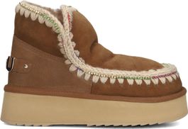 Mou vachtlaarzen dames eskimo 18 platform rhinestones, maat: 39, materiaal: suède, kleur: cognac