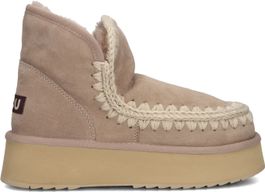 Mou vachtlaarzen dames mini eskimo platform boot, maat: 39, materiaal: suède, kleur: beige