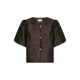 Neo noir aisa brocade blouse 1669 676 dark brown