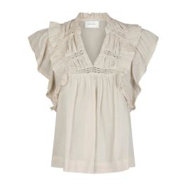 Neo noir, dames, blouses & shirts, beige, maat: xs voile,