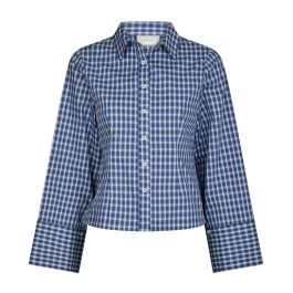 Neo noir, dames, blouses & shirts, blauw, maat: m katoen,