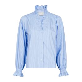 Neo noir, dames, blouses & shirts, blauw, maat: m katoen,