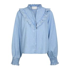 Neo noir, dames, blouses & shirts, blauw, maat: s denim,