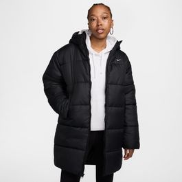 Nike classic puffer therma-fit ruimvallende parka voor dames - zwart