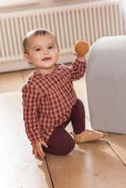 Noppies baby kleding set jurk funes old roze en legging foz egg plant maat 80