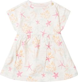 Noppies girls dress comstock short sleeve allover print meisjes jurk - whisper white - maat 74
