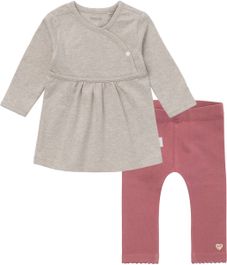 Noppies - kledingset - 2 delig - jurk nevada taupe - legging santa fe nocturne - maat 68