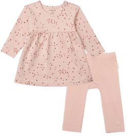 Noppies - kledingset - 2 delig - jurk nisib rose smoke - legging naranja rose smoke - maat 74