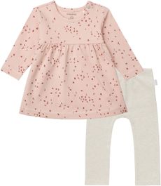 Noppies - kledingset - 2 delig - jurk nisib rose smoke - legging oatmeal - maat 62