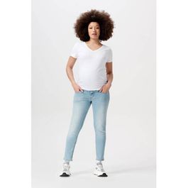 Noppies maternity cropped zwangerschaps slim fit jeans mila light blue denim