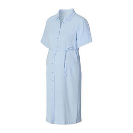 Noppies maternity zwangerschaps- en voedings blousejurk lichtblauw dames katoen klassieke kraag - maat l