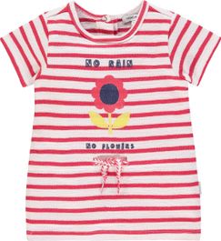 Noppies meisjes bloemen jurk met korte mouwen en strepen roseland - bright red - maat 56