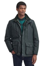 Normale fit barbour waxjas groen effen