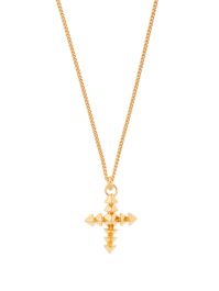 Northskull halsketting met kruis - goud