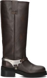 Nubikk hoge laarzen dames eve lynn, maat: 39, materiaal: leer, kleur: bruin