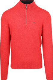 Nza half zip trui christopher melange rood - Rood