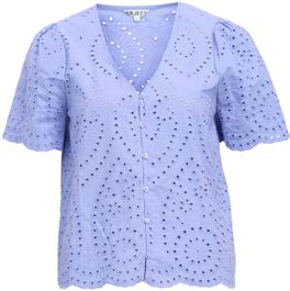 Object blouse lila broderie