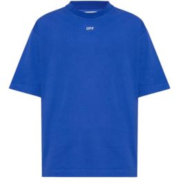 Off-white camiseta zwart met logo van off stamp skate fit
