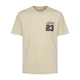 Off white, heren, tops, beige, maat: s katoen,