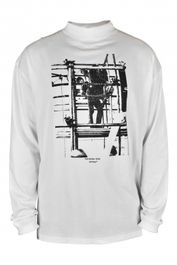 Off-white t-shirt met lange mouwen wit