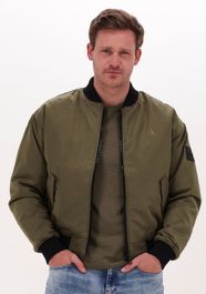 Olijf calvin klein jack reversible bomber jacket