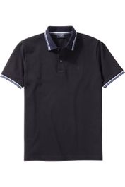 Olymp casual polo shirt korte mouw zwart