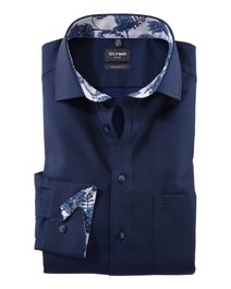 Olymp | heren | dress shirt long sleeve donkerblauw