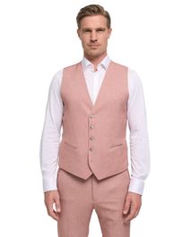YOUTHUP Heren 3-delig pak formele zakelijke slim fit pakken 1 knoop solide blazer vest broek, Rood, S YOUTHUP Heren 3-delig pak formele zakelijke slim fit pakken 1 knoop solide blazer vest broek, Rood, S