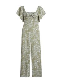 Groene O'neill jumpsuit 'kesia' pastelgroen / wit