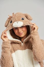 CityComfort Onesies voor dames, zachte comfortabele fleece pyjama, nachtkleding voor vrouwen, pluizige fleece onesie loungewear maten S-XL, Grijs, L CityComfort Onesies voor dames, zachte comfortabele fleece pyjama, nachtkleding voor vrouwen, pluizige fleece onesie loungewear maten S-XL, Grijs, L