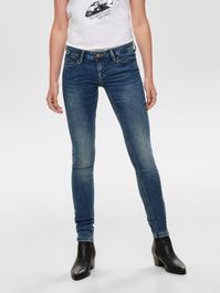 Blauwe Onlcoral super low waist skinny fit jeans
