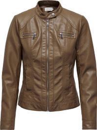 Only jas onlbandit faux leather biker otw noos 15081400 cognac dames maat - 34
